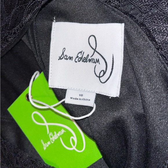 NWT Sam Edelman Criss Cross Lace Neck Sheath SZ 10 - Picture 4 of 13